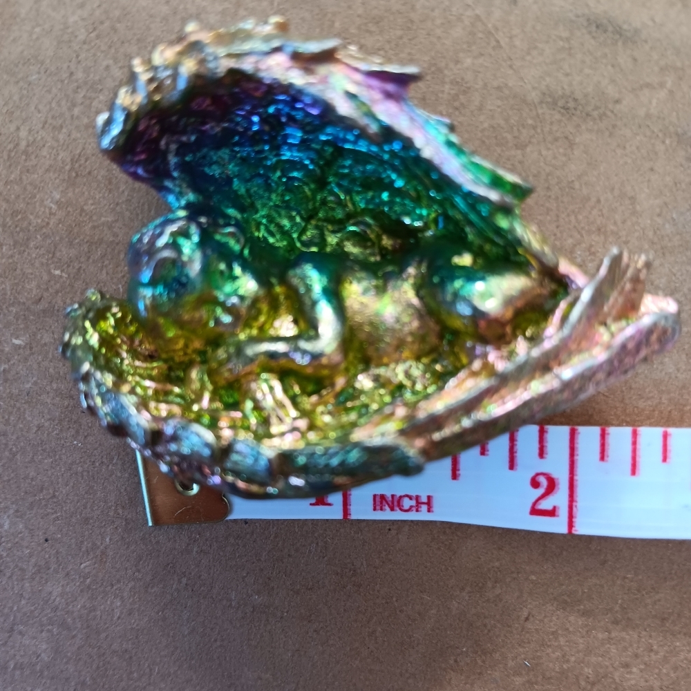 Iridescent Sleeping Cherub Figurine